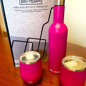 Hot pink bottle and tumbler set